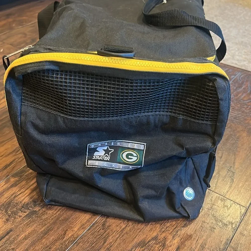 VTG 90’s Starter Green Bay Packers black yellow green Duffle Bag NFL Football
